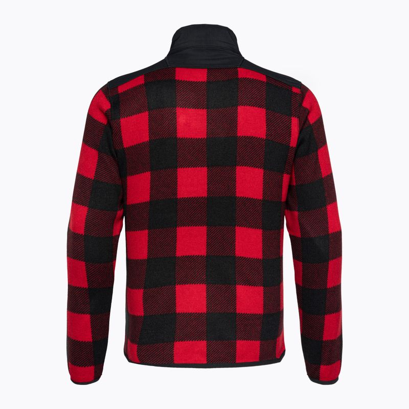 Felpa da trekking Columbia Sweater Weather II Printed mountain red check print da uomo 6