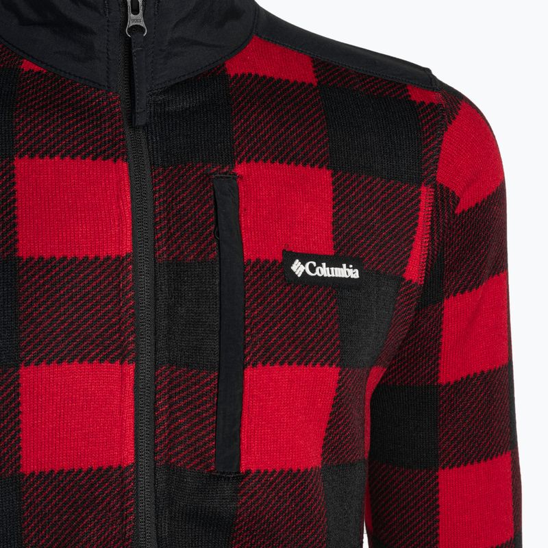 Felpa da trekking Columbia Sweater Weather II Printed mountain red check print da uomo 7