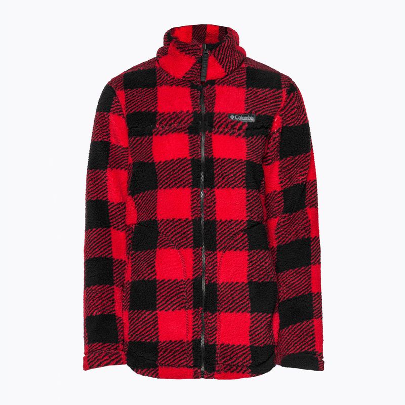 Felpa trekking Columbia West Bend donna, stampa giglio rosso
