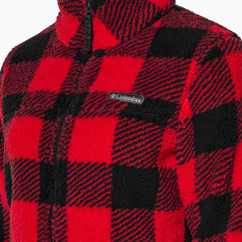 Felpa trekking Columbia West Bend donna, stampa giglio rosso 3