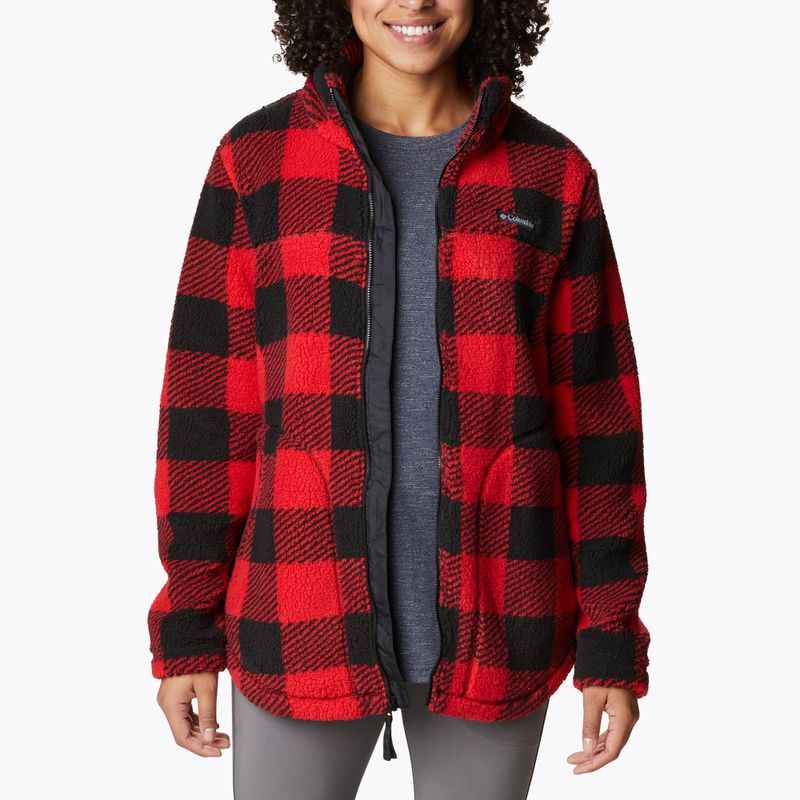 Felpa trekking Columbia West Bend donna, stampa giglio rosso 8