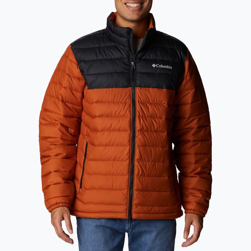 Piumino Columbia Powder Lite caldo rame/nero da uomo
