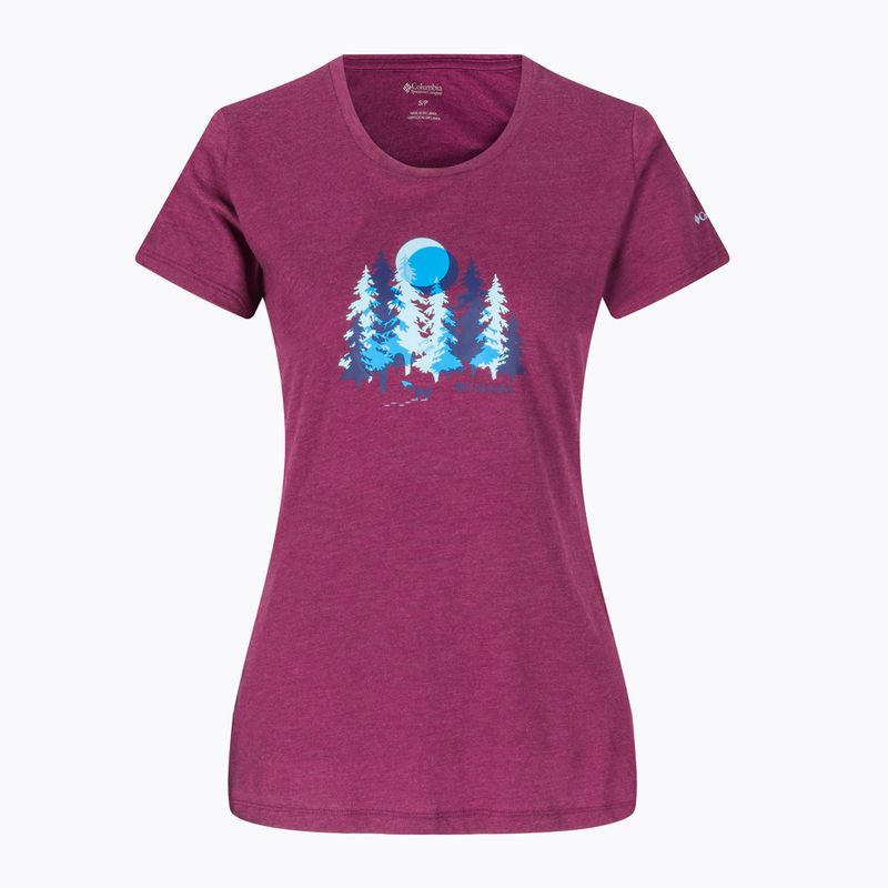 Camicia da trekking donna Columbia Daisy Days Graphic marionberry heather/thru the pines 7