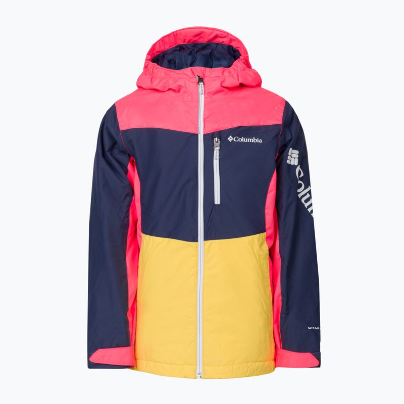 Giacca da sci Columbia Rosie Run Insulated da bambino notturna/alba neon/luce del sole