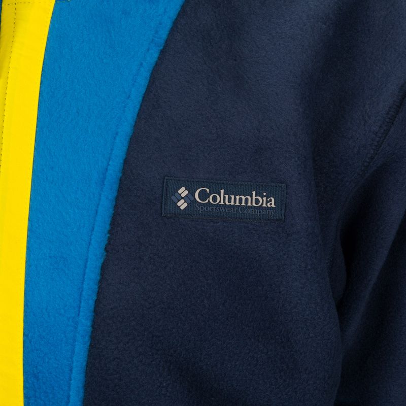 Felpa in pile Columbia Back Bowl Full Zip Uomo collegiate navy/brt indigo/laser lemon 9