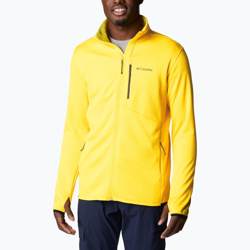 Felpa da trekking Columbia Park View FZ laser lemon heather uomo
