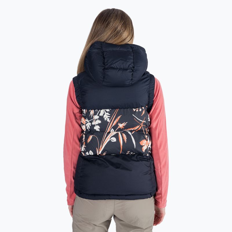 Columbia Pike Lake II Insulated nero/nero stampa fallgrass giacca senza maniche da donna 3