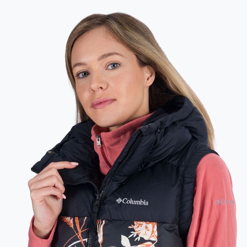 Columbia Pike Lake II Insulated nero/nero stampa fallgrass giacca senza maniche da donna 4