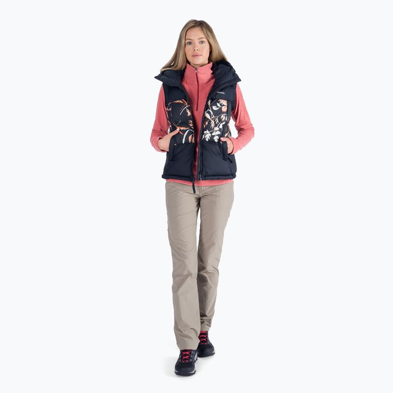 Columbia Pike Lake II Insulated nero/nero stampa fallgrass giacca senza maniche da donna 7