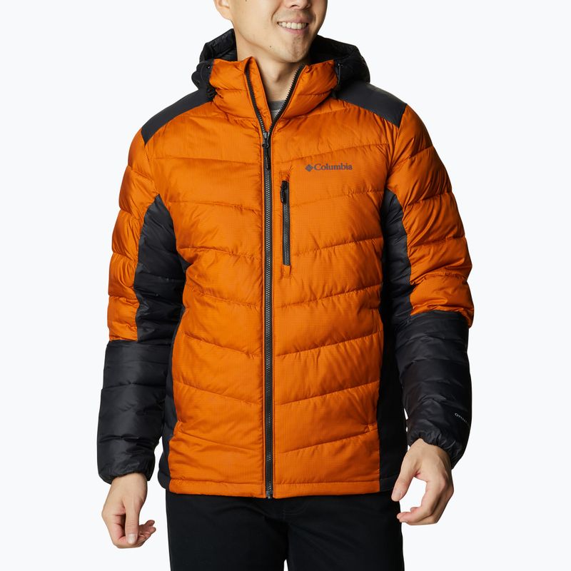 Piumino Columbia Labyrinth Loop Uomo con cappuccio caldo rame/nero
