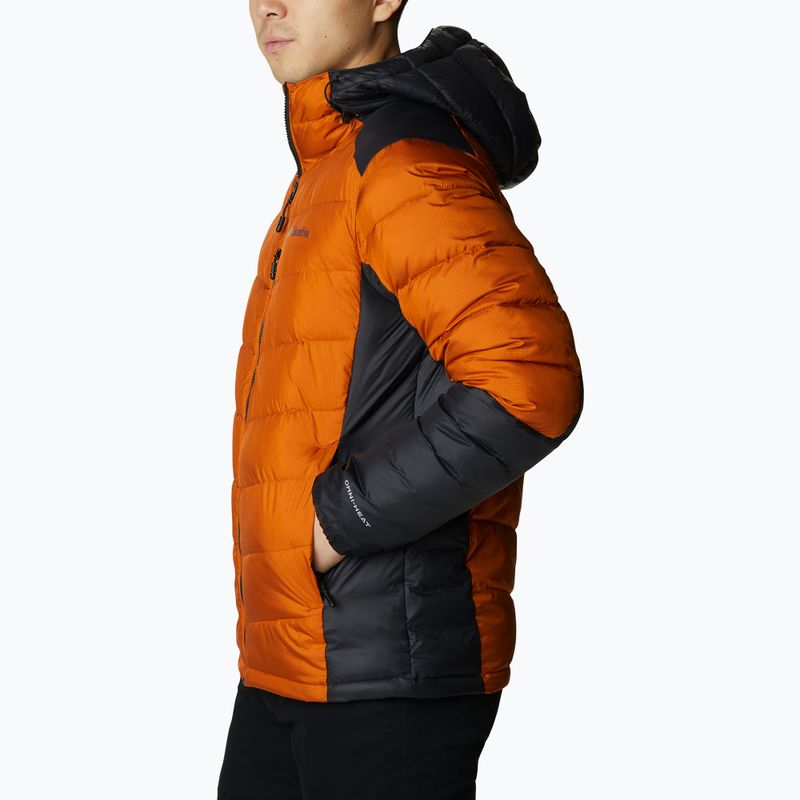 Piumino Columbia Labyrinth Loop Uomo con cappuccio caldo rame/nero 2