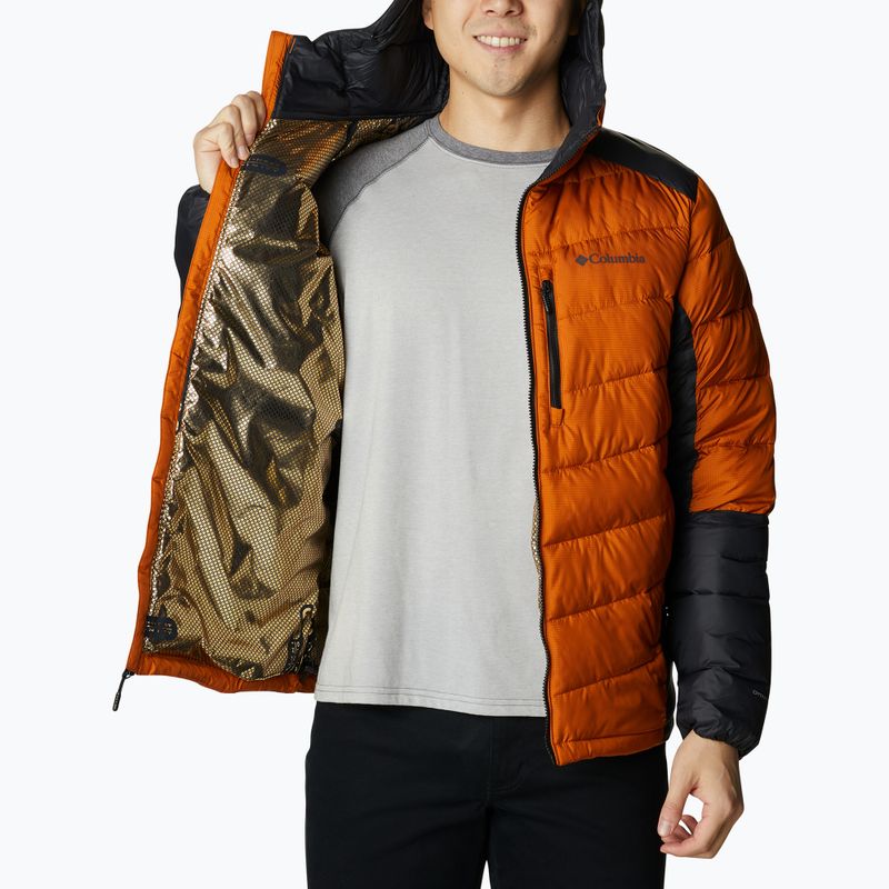 Piumino Columbia Labyrinth Loop Uomo con cappuccio caldo rame/nero 4