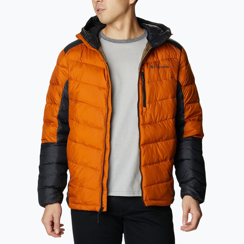 Piumino Columbia Labyrinth Loop Uomo con cappuccio caldo rame/nero 5
