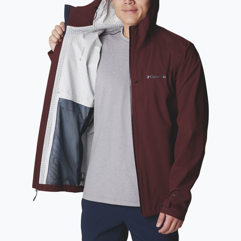 Giacca da pioggia Columbia Omni-Tech Ampli-Dry da uomo in sambuco 7
