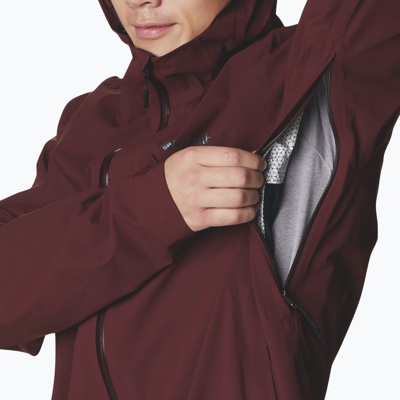 Giacca da pioggia Columbia Omni-Tech Ampli-Dry da uomo in sambuco 9