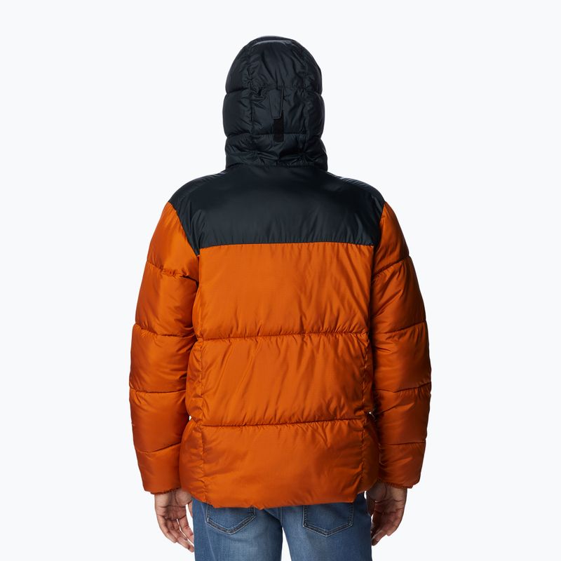 Piumino Columbia Puffect da uomo con cappuccio caldo rame/nero 2