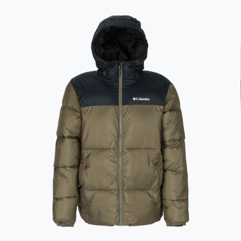 Piumino Columbia Puffect da uomo con cappuccio verde pietra/nero 7