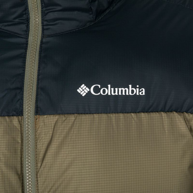 Piumino Columbia Puffect da uomo con cappuccio verde pietra/nero 9