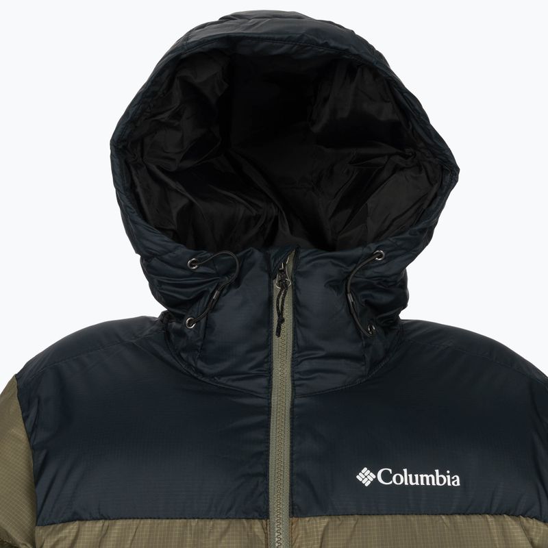 Piumino Columbia Puffect da uomo con cappuccio verde pietra/nero 10