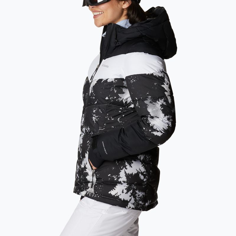 Giacca da sci Columbia Abbott Peak Insulated da donna, stampa lookup bianca/nero/bianco 2
