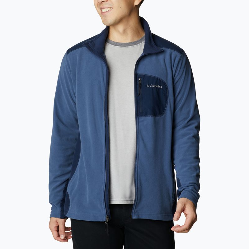 Felpa da trekking Columbia Klamath Range Full Zip uomo dark mountain/collegiate navy 5