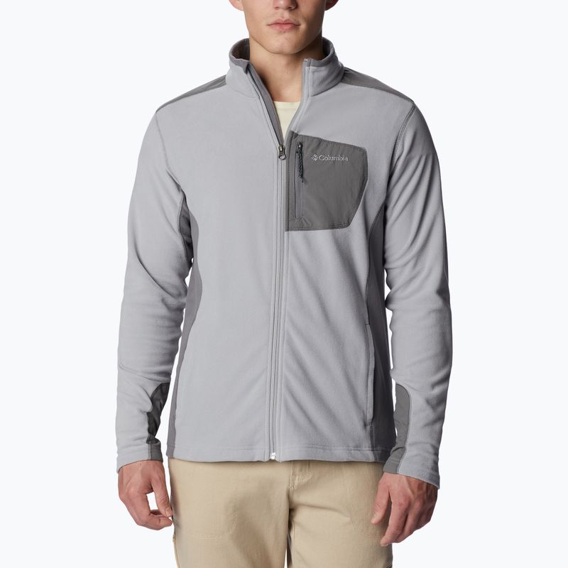 Columbia Klamath Range Full Zip felpa trekking uomo columbia grigio/city grigio 3