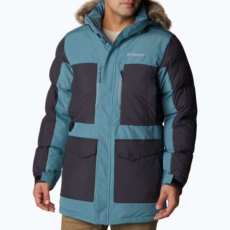 Columbia Marquam Peak Fusion Down Coat Parka Uomo metallo/squalo