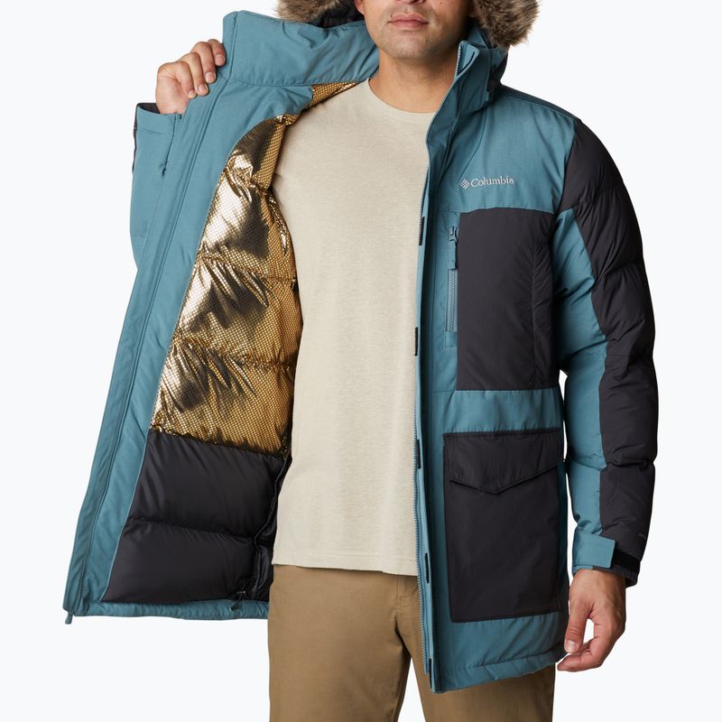 Columbia Marquam Peak Fusion Down Coat Parka Uomo metallo/squalo 4