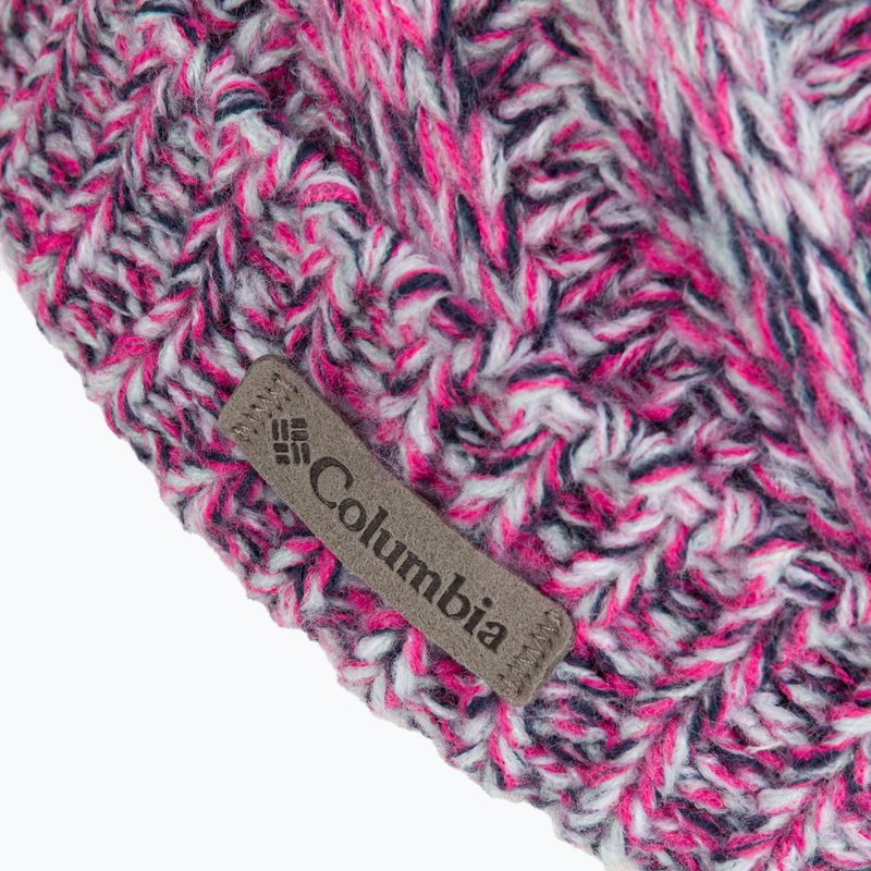 Berretto invernale Columbia Bundle Up bambino bianco/rosa ghiaccio ombreggiato 3