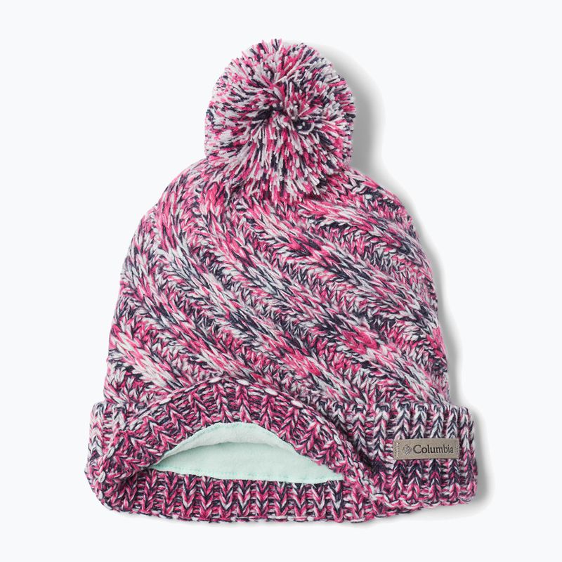 Berretto invernale Columbia Bundle Up bambino bianco/rosa ghiaccio ombreggiato 4