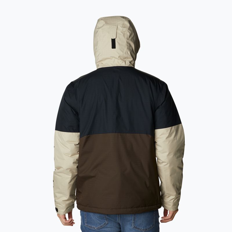 Giacca invernale Columbia Point Park Insulated da uomo nero/cordovan/fossile antico 3