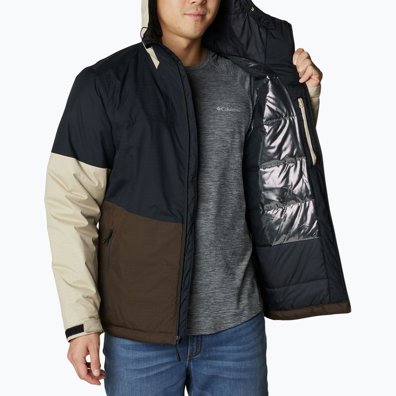 Giacca invernale Columbia Point Park Insulated da uomo nero/cordovan/fossile antico 4