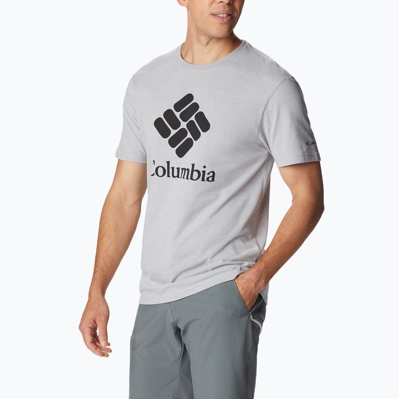 Columbia CSC Basic Logo camicia da trekking da uomo grigio erica/logo sovrapposto CSC 2