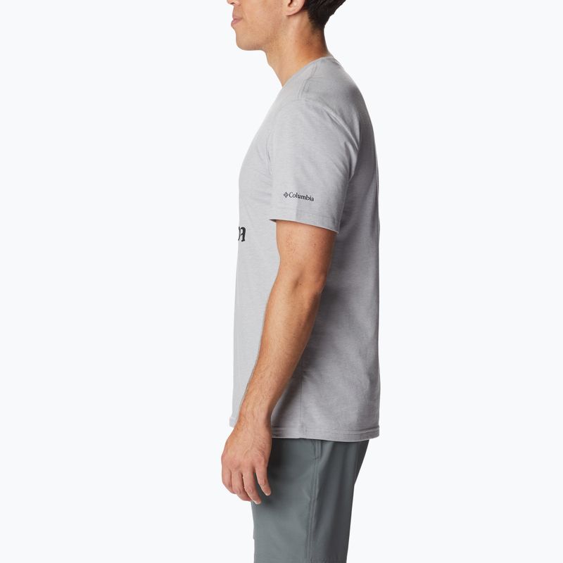 Columbia CSC Basic Logo camicia da trekking da uomo grigio erica/logo sovrapposto CSC 3
