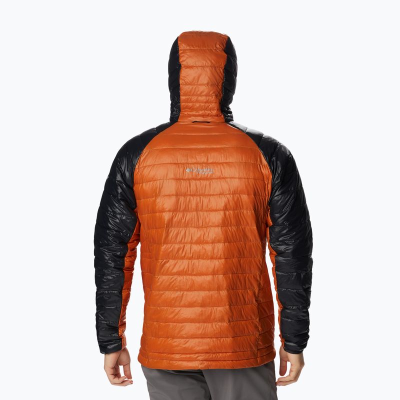 Piumino Columbia Platinum Peak da uomo con cappuccio caldo rame/nero 3