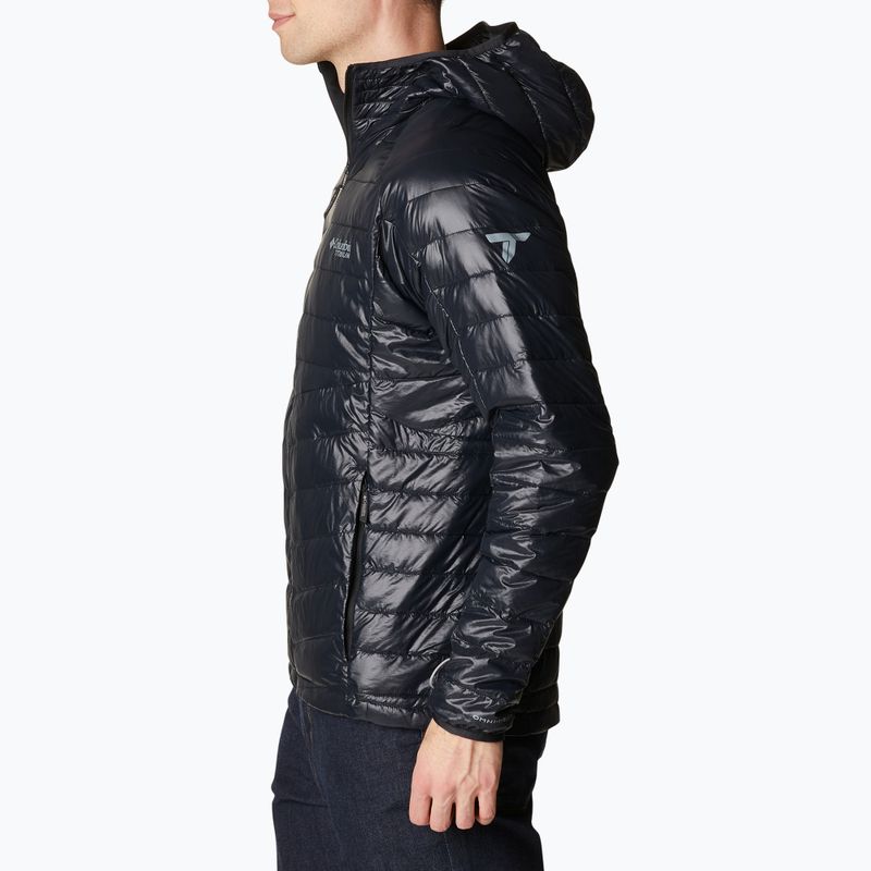 Piumino Columbia Platinum Peak da uomo con cappuccio nero 2