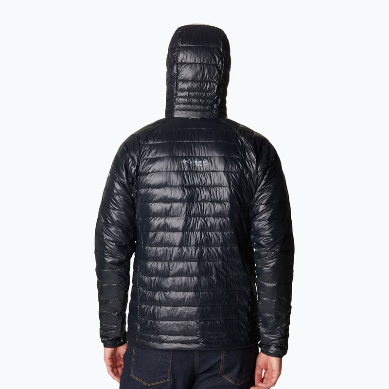 Piumino Columbia Platinum Peak da uomo con cappuccio nero 3
