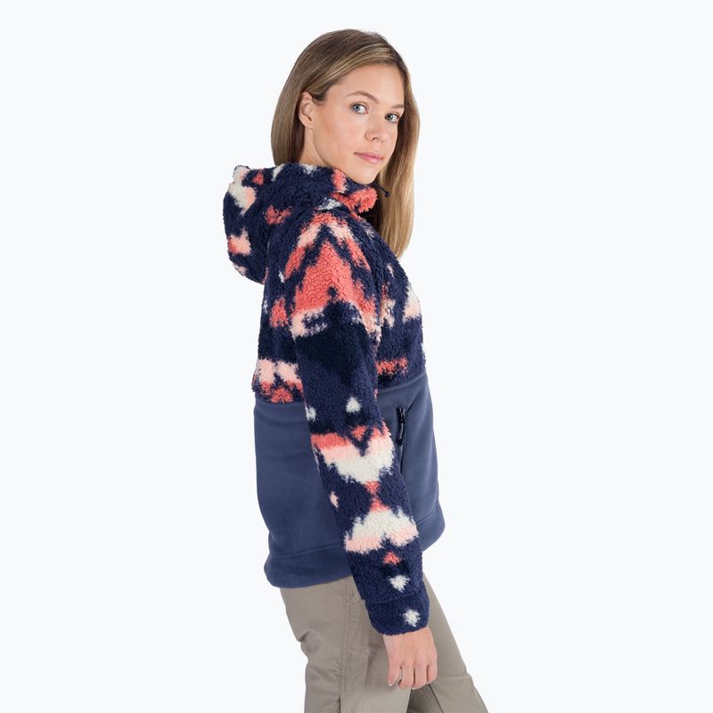 Columbia donna Winter Pass Sherpa Felpa da trekking con cappuccio stampa rocky mt/nocturnal 2