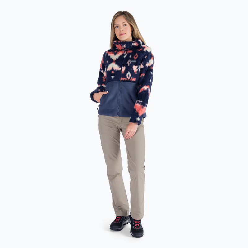 Columbia donna Winter Pass Sherpa Felpa da trekking con cappuccio stampa rocky mt/nocturnal 7