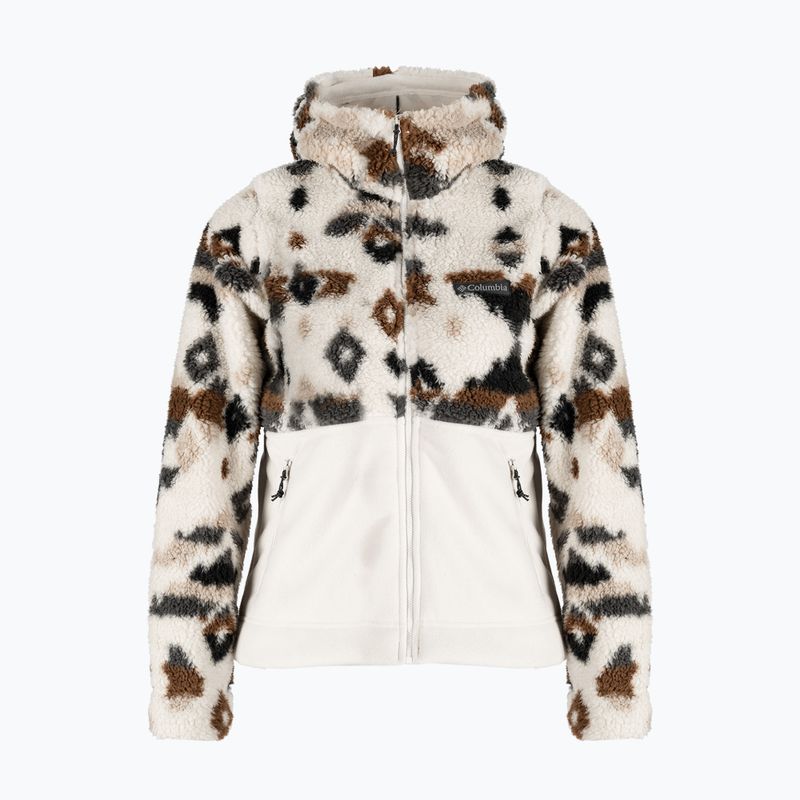 Columbia donna Winter Pass Sherpa felpa trekking con cappuccio stampa mt roccioso/gesso 6