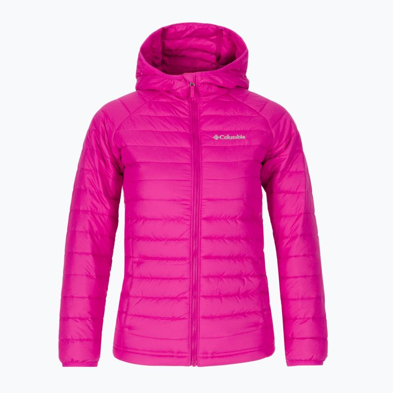 Piumino Columbia Powder Lite con cappuccio fucsia selvaggio per bambino