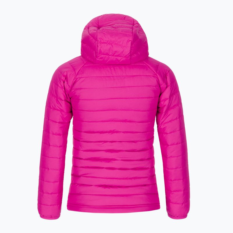 Piumino Columbia Powder Lite con cappuccio fucsia selvaggio per bambino 2