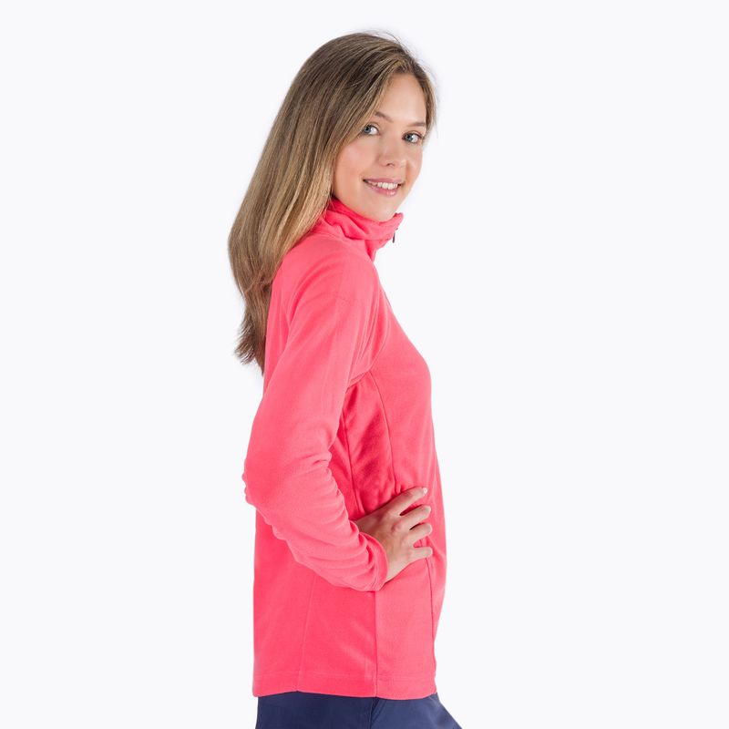 Felpa da trekking da donna Columbia Glacial IV 1/2 Zip rosa arancio 2