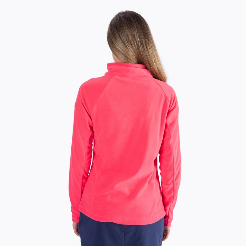 Felpa da trekking da donna Columbia Glacial IV 1/2 Zip rosa arancio 3