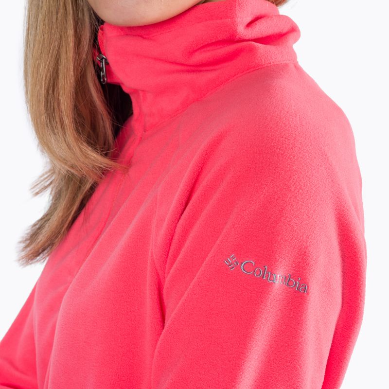 Felpa da trekking da donna Columbia Glacial IV 1/2 Zip rosa arancio 4