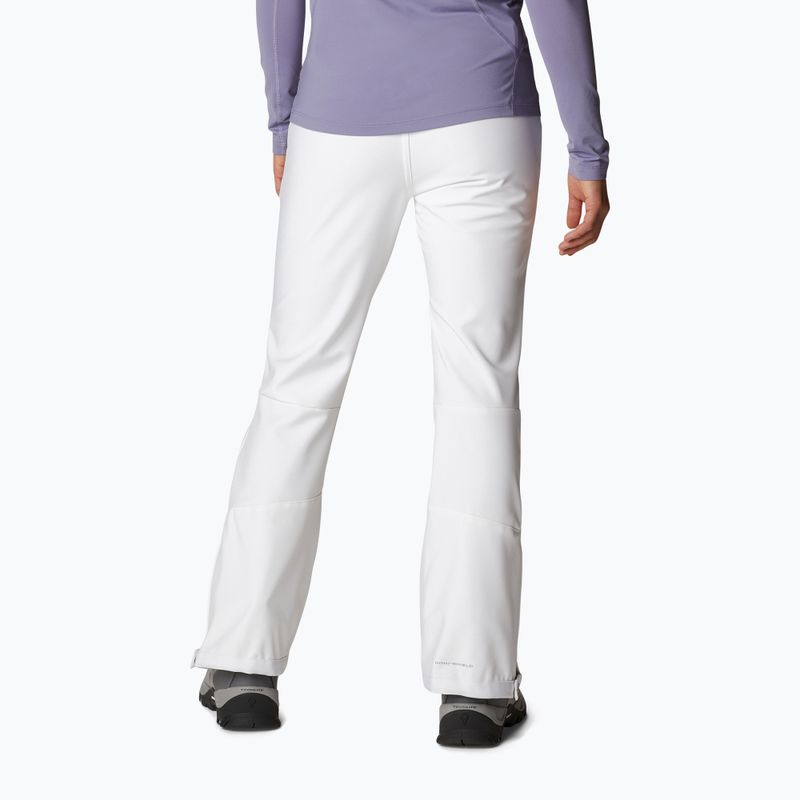 Pantaloni da sci Columbia Roffe Ridge IV da donna, bianco 3