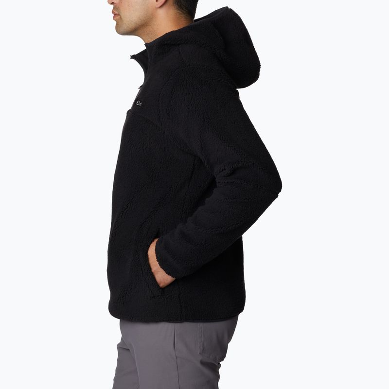 Felpa da trekking Columbia Rugged Ridge III Sherpa nera da uomo 3