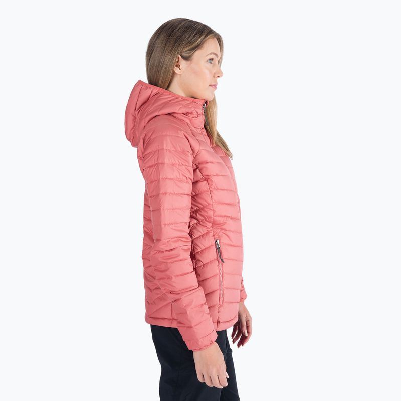 Columbia Powder Lite Piumino da donna con cappuccio corallo scuro 2