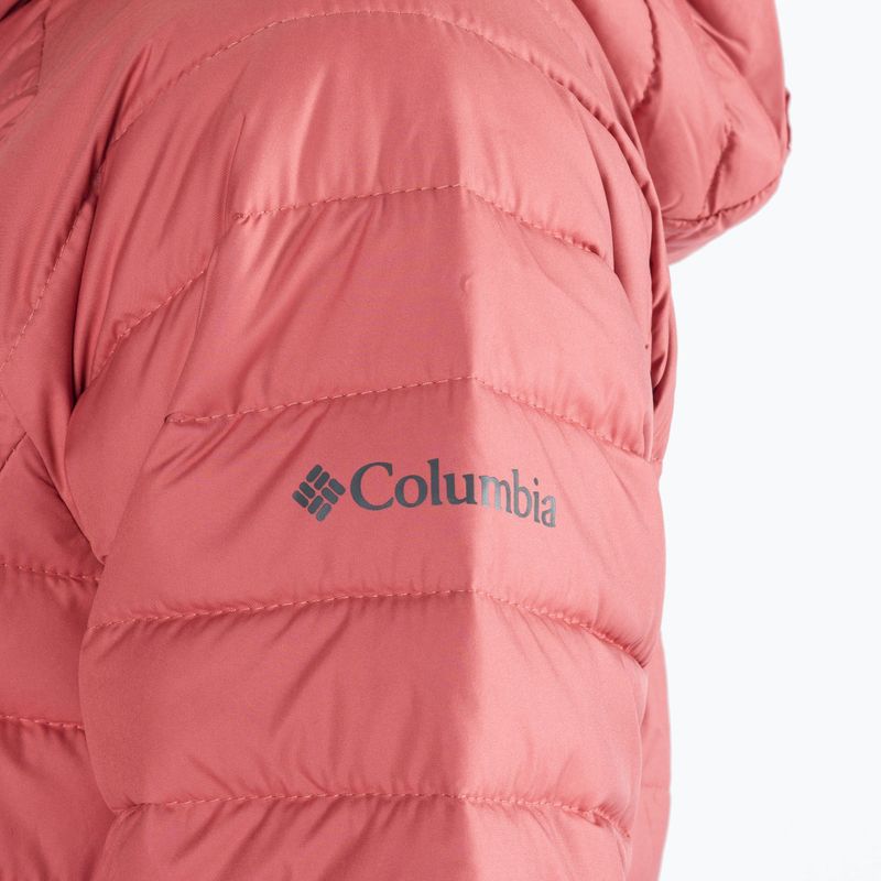 Columbia Powder Lite Piumino da donna con cappuccio corallo scuro 4