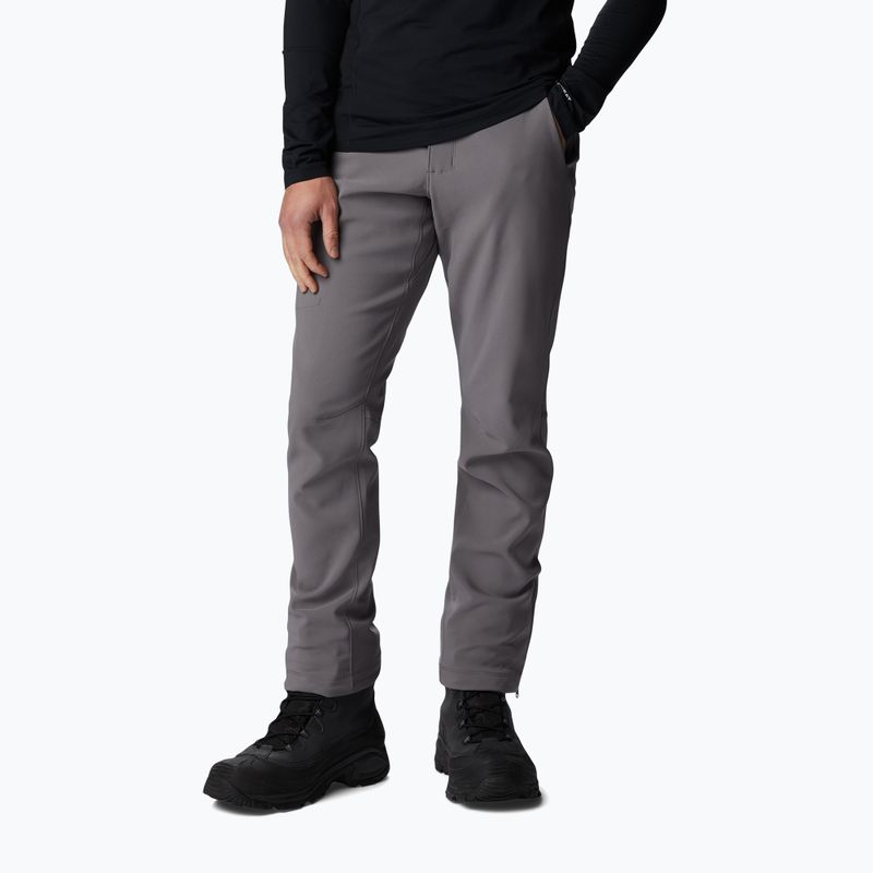 Columbia Passo Alto III Heat city pantaloni softshell da uomo grigio